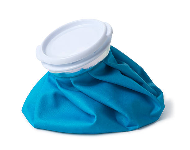 Blue Ice Pack This is a photo of a blue ice pack isolated on a white background. ice pack photos stock pictures, royalty-free photos & images
