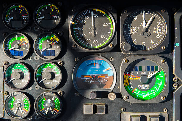istock Helicopter Cockpit Gauges and Indicators 478646161
