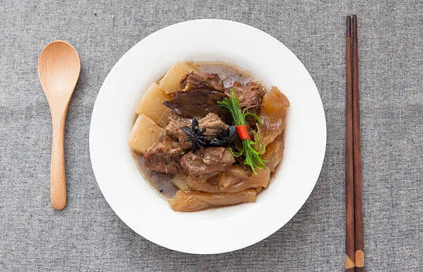 Chinese cuisine, beef stew and beef tendon
