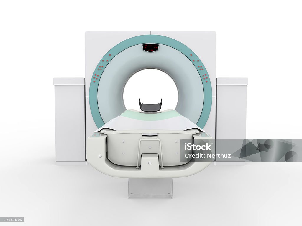 CT Scanner Tomography CT Scanner Tomography isolated on white background. 3D render 3D Scanning Stock Photo