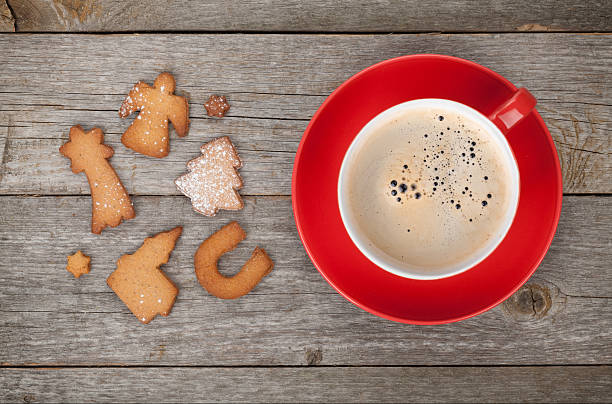 istock Coffee cup and gingerbread cookies 478653827