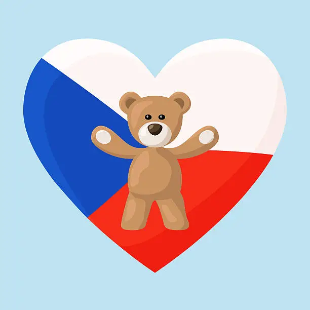 Vector illustration of Czech Teddy Bears