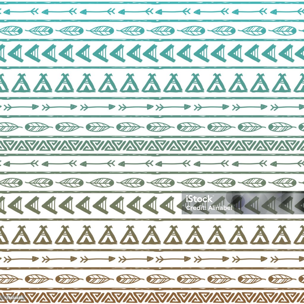 Seamless vector pattern in the style of boho or hippy Seamless vector hand drawn pattern in the style of boho or hippy. Tribal elements 2015 stock vector