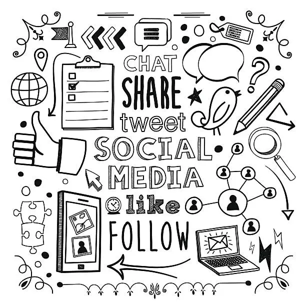 Vector illustration of Social Media