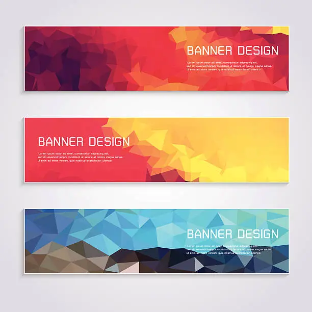 Vector illustration of Banner Template Colorful geometric