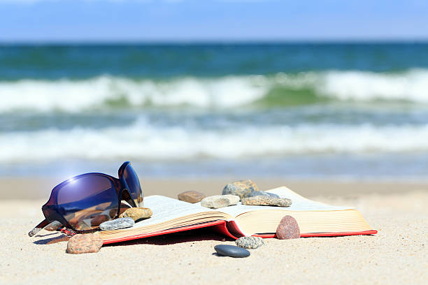 istock Book and sun glasses on the beach 478660002