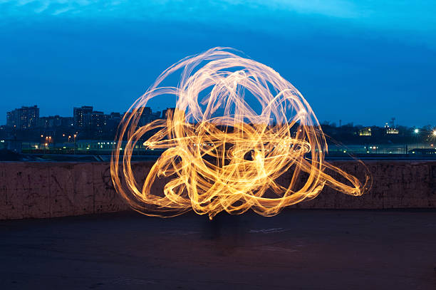 istock Presentation with fiery light painting streaks 478663476