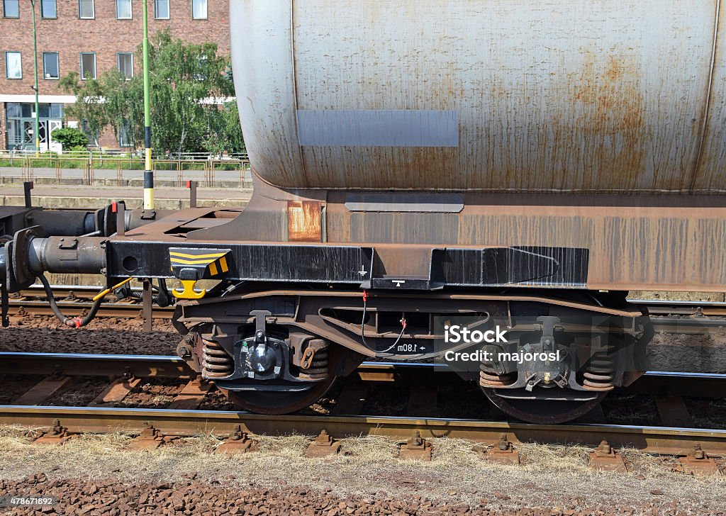 Part of an oil tanker railway carriage 2015 Stock Photo