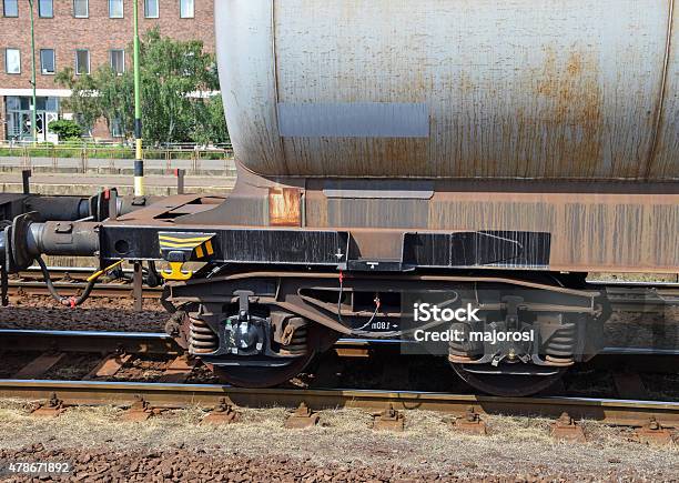 Part Of An Oil Tanker Railway Carriage Stock Photo - Download Image Now - 2015, Commercial Land Vehicle, Copy Space