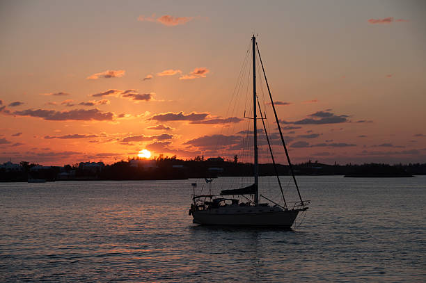 istock Orange Sunset Bermuda- sailboats near Hamilton 478672842