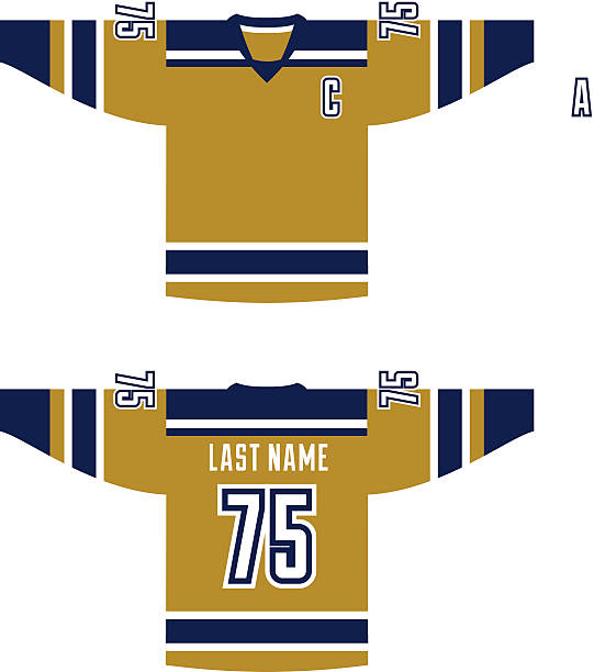 Hockey Jersey Template Hockey jersey template, perfect for mocking up hockey concept logos and designs. Easily editable. sports jersey stock illustrations
