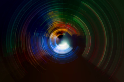 colorful spiral radial motion background