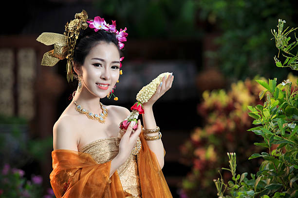Thai Woman In Traditional Costume Of Thailand
