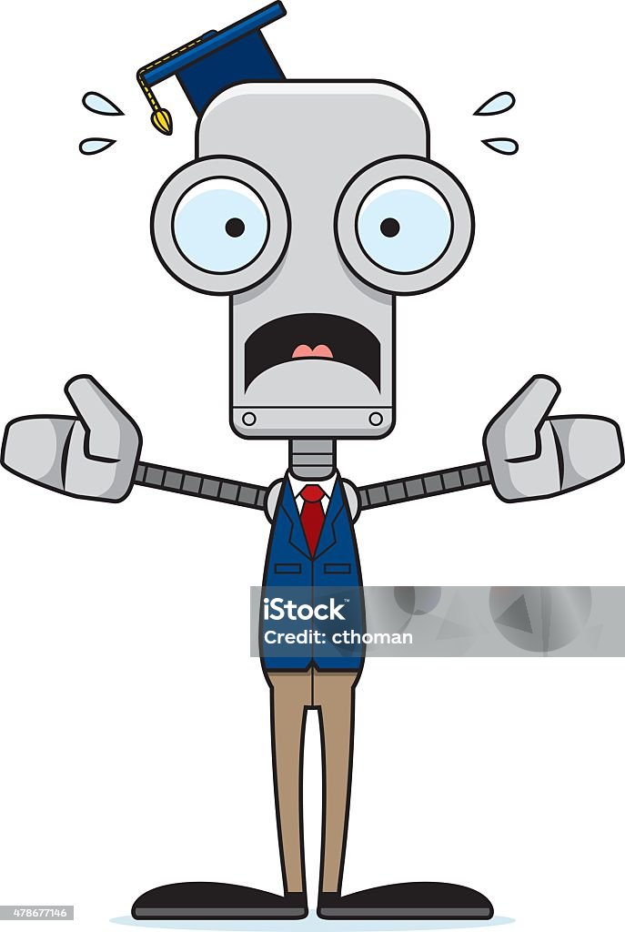 Cartoon Scared Teacher Robot Stock Illustration - Download Image Now - 2015, Cartoon, Clip Art - iStock Cartoon Scared Teacher Robot Stock Illustration - Download Image Now - 2015, Cartoon, Clip Art - iStock