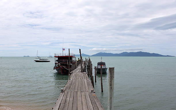 istock landscape with a wooden pier 478684556