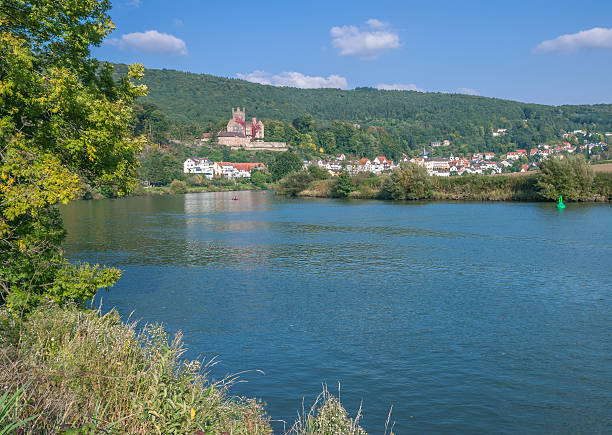 Village of Neckarsteinach at Neckar River near Heidelberg,Germany