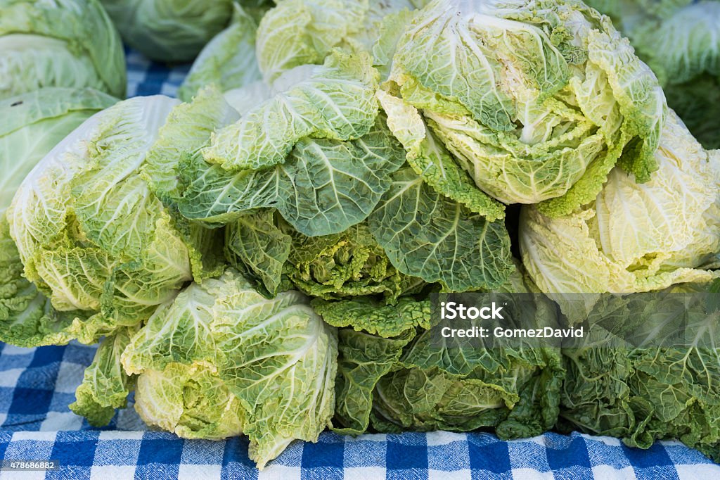 Close-up of Organic Lettuce at Farmer's Market Close-up of organic lettuce at outdoor farmer's market. 2015 Stock Photo