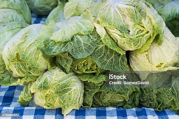 Closeup Of Organic Lettuce At Farmers Market Stock Photo - Download Image Now - 2015, Close-up, Collection