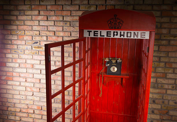 istock Open iconic red British telephone booth 478690090