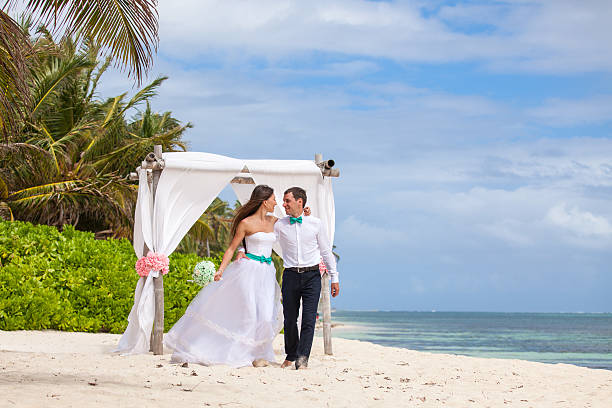 istock Young loving couple wedding in gazebo. 478690284