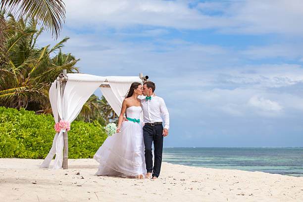 istock Young loving couple wedding in gazebo. 478690416