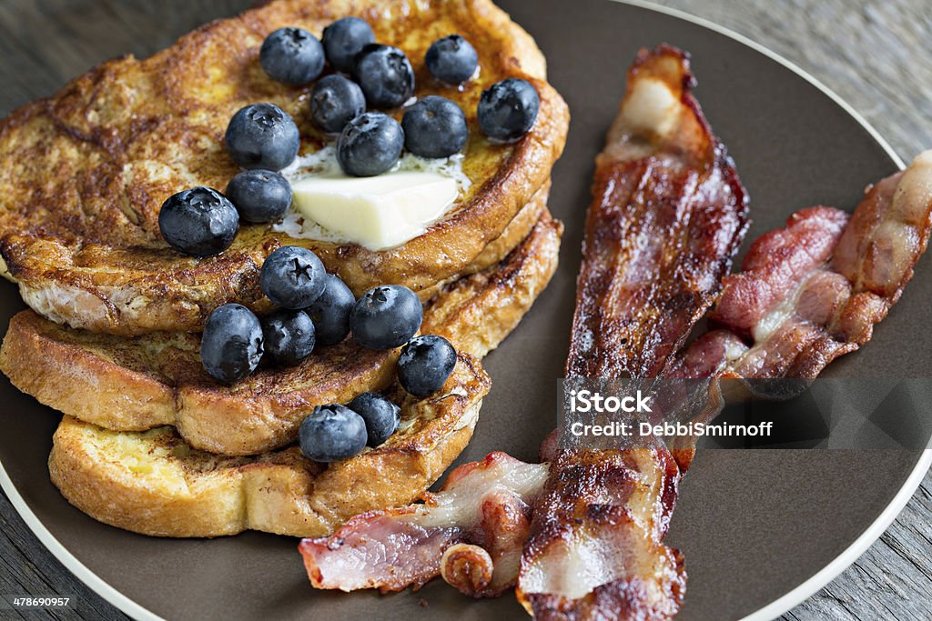 Bacon e Torrada Francesa - Royalty-free Bacon Foto de stock