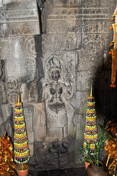 istock Ancient buddhist khmer temple in Angkor Wat complex, Siem Reap 478693161