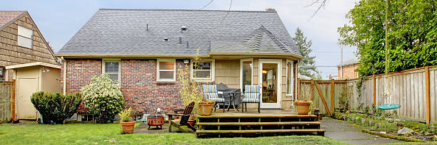 istock Brick house with cozy patio area 478694101