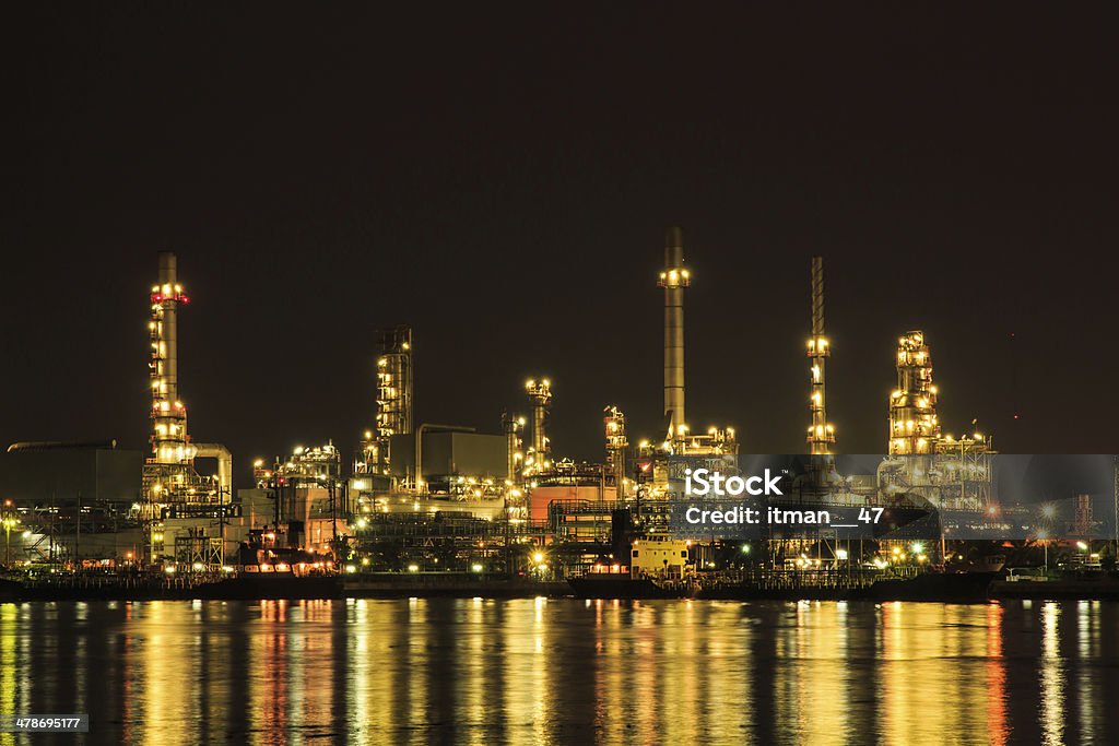 Refinaria de petróleo em Bangcoc, Tailândia. - Foto de stock de Rotterdam royalty-free