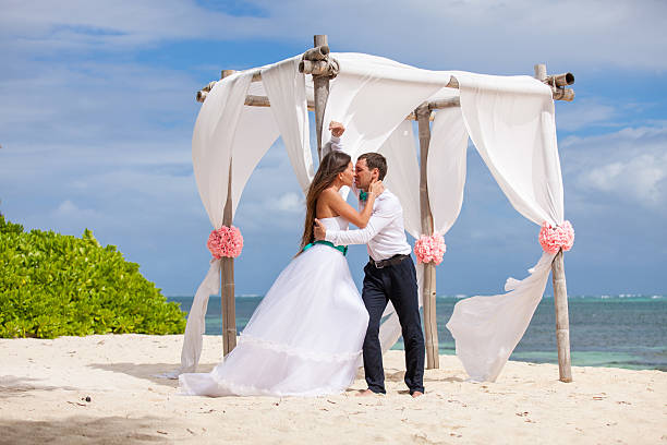 istock Young loving couple wedding in gazebo. 478698108
