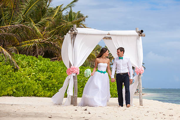 istock Young loving couple wedding in gazebo. 478698114