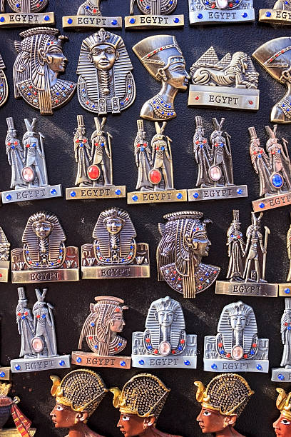 istock Egyptian souvenirs and statues in small shop 478698508
