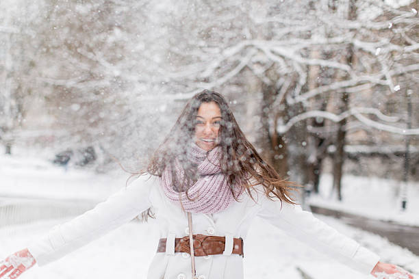 istock Young woman at winter 478699637
