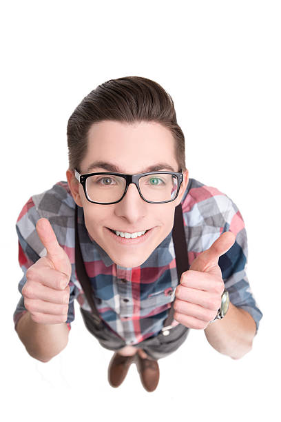 istock Nerd in glasses and checkered shirt 478700074