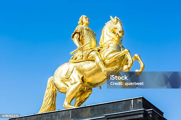 Golden Fahrer In Dresden Stockfoto und mehr Bilder von Ritter - Ritter, Statue, Blau