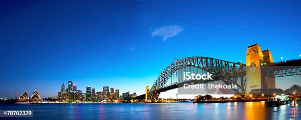 Foto de Panorama Do Horizonte De Sydney e mais fotos de stock de Ponte do Porto de Sydney - Ponte do Porto de Sydney, Ópera de Sydney, Noite