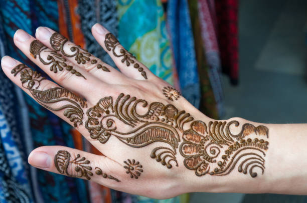 istock Painting Henna paste on woman's hand 478702796