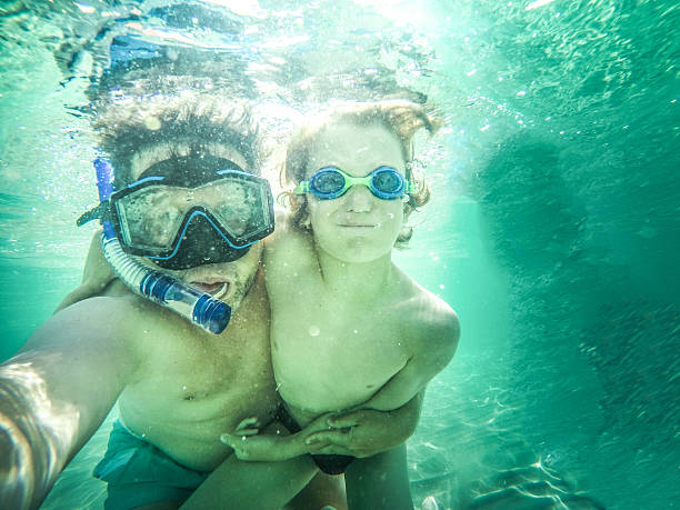 istock Father and son snorkeling 478703848