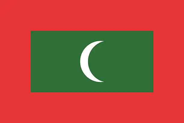 Vector illustration of Maldives Flag