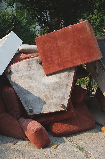 Abandoned Furniture on Street stock photo