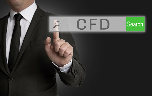 cfd internet browser is operated by businessman.