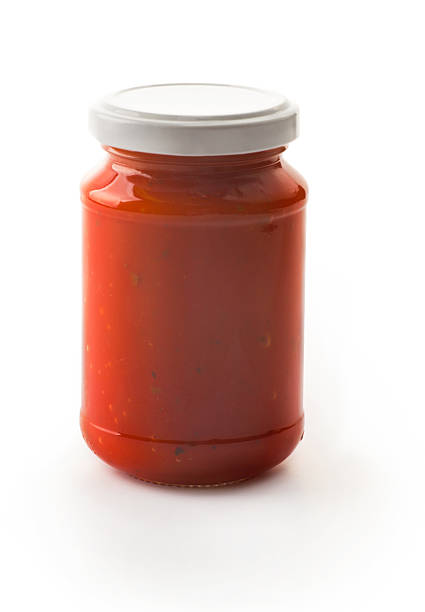 istock Tomato sauce jar on white background isolated 478708872