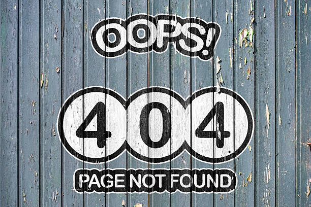 404 pagina non trovata - - meldung foto e immagini stock