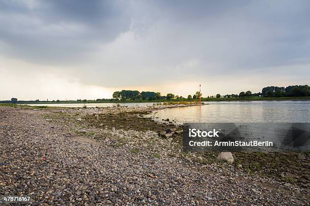 Sunset On Rhine River Near Duesseldorf Germany Stock Photo - Download Image Now - Beach, Coastline, Düsseldorf