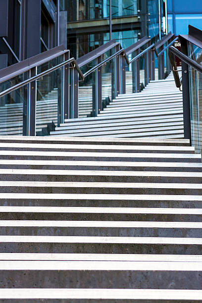 istock Modern outdoor staircase to the office building , copy space 478717938