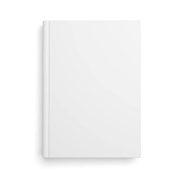 copertina di libro vuoto isolato su bianco - copertina foto e immagini stock