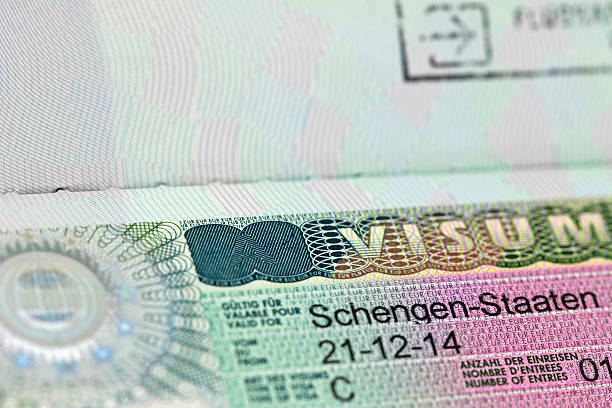 istock Closeup of the Schengen visa with shallow focus 478725838