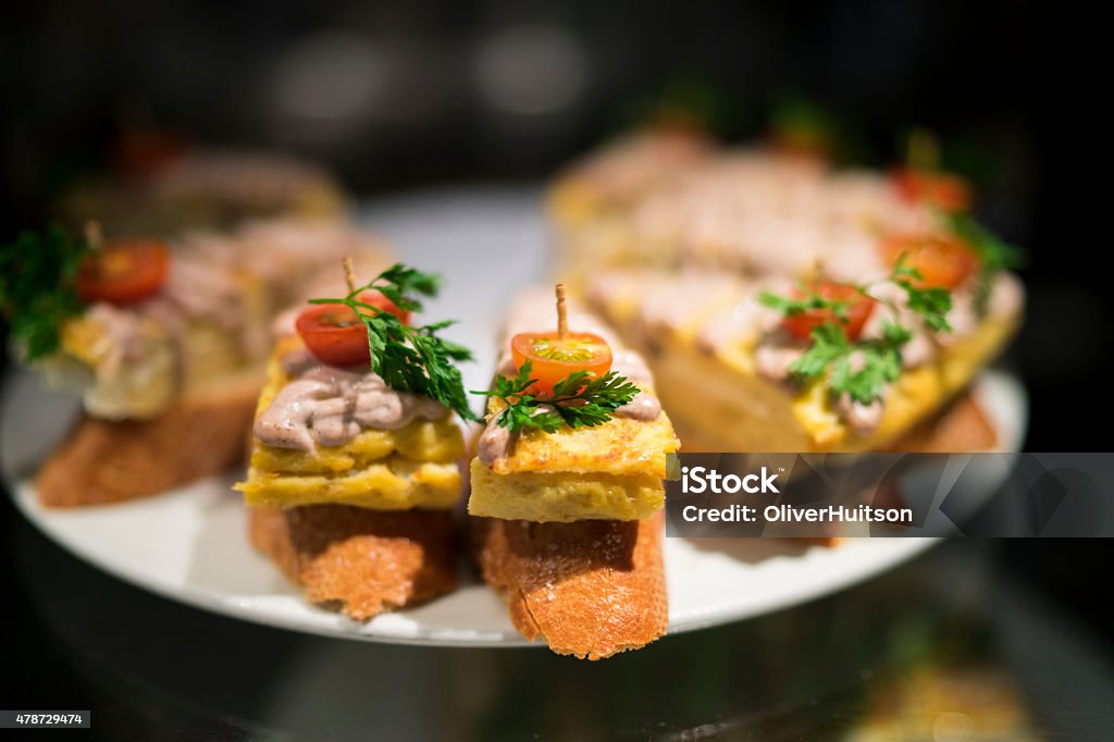 Leafy tapas Barca A tapas selection at a Barcelona bar. Tapas Stock Photo