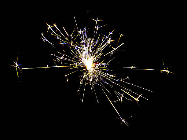 istock Christmas sparkler on black background. Bengal fire 478730170