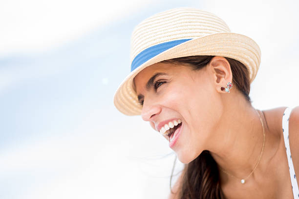 istock Latin American woman on vacation 478730258